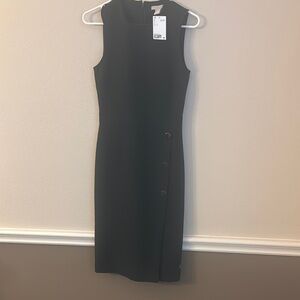 Elegant Hunter Green Sleeveless Dress
